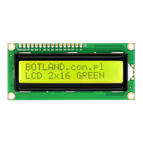 LCD display 2x16 characters - green - justPi JUS-19738 5903351243063