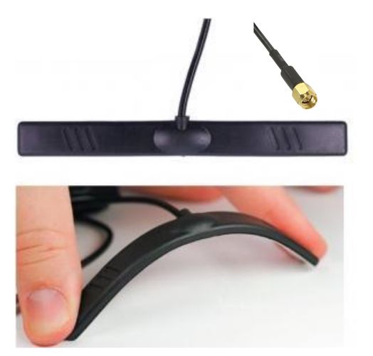 Antenna  LTE/GSM/3G/4G/LTE/WLAN/BLUETOOTH, glass mount, 2.14dBi, 2.5m RG174U, SMA male 2J520-250RG174-C20N