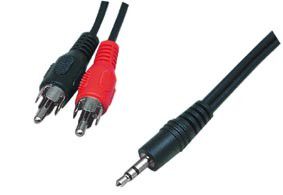 Juhe 2xRCA-3.5mm stereo pistik 10m 2xRCA-3.5S/10 4040849516528