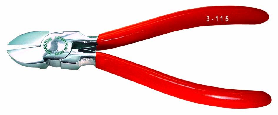 Special side cutters, 145 mm, for plastic, without side face, red insulation 3-115-2