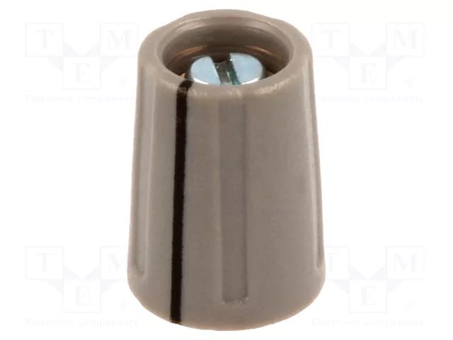 Knob; with pointer; ABS; Øshaft: 4mm; Ø10.5x14mm; grey; A2610 OKW A2610048