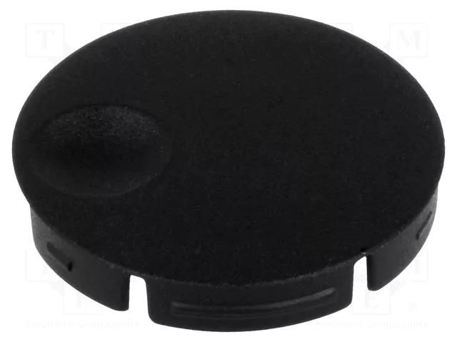 Cap; polyamide; black; push-in OKW A3240109