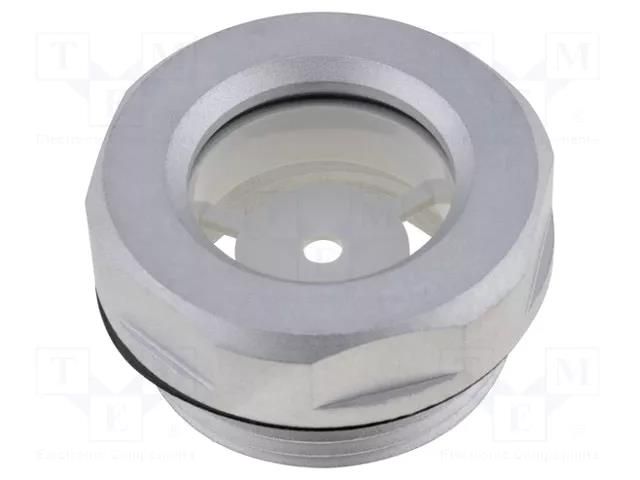 Level indicator; Inspect.hole dia: 18mm; M27; aluminium ELESA+GANTER GN743-18-M27X1.5-A