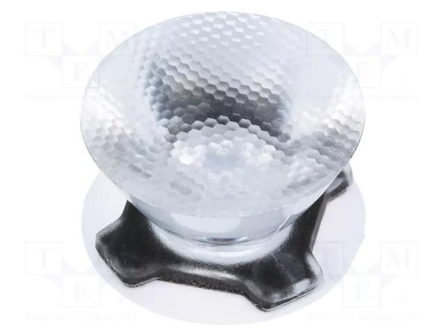 LED lens; round; transparent; 14÷18°; Mounting: adhesive tape LEDIL CA12242