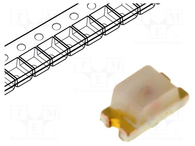 LED; yellow; SMD; 0603; 2.8÷8mcd; 2.1÷2.6VDC; 1.6x0.8x0.8mm; 170° BROADCOM (AVAGO) HSMY-C190