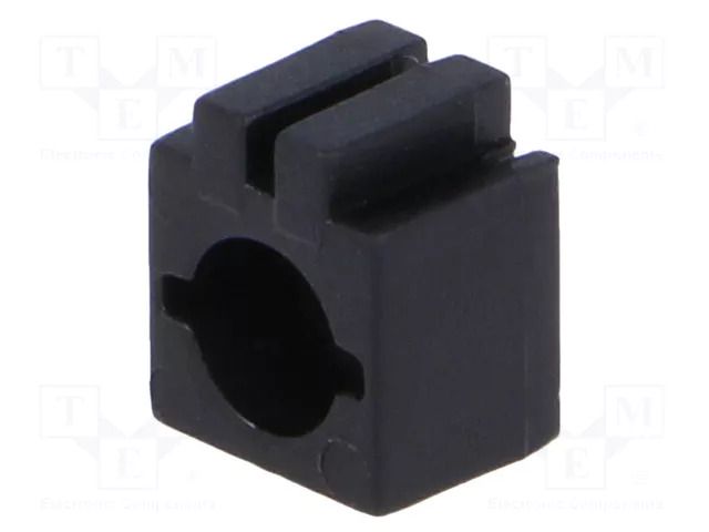 LED housing; 3mm; polyamide; angular; 3 PIN; black; UL94V-2; W: 7mm FIX&FASTEN FIX-LED-319