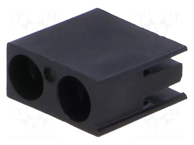 LED housing; 3mm; polyamide; angular; black; UL94V-2; H: 9.7mm FIX&FASTEN FIX-LED-306