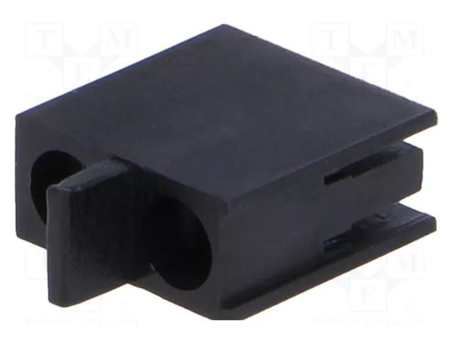LED housing; 3mm; polyamide; angular; black; UL94V-2; H: 10mm FIX&FASTEN FIX-LED-305