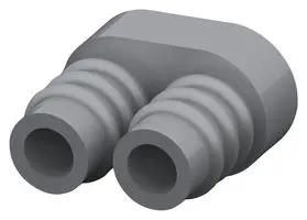 WIRE SEAL, 2POS, SILICONE RUBBER, GREY 2213782-2