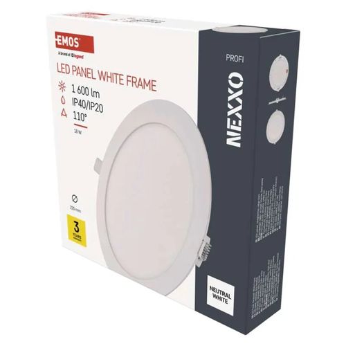LED recessed luminaire NEXXO, round, white, 18W, neutral white, EMOS ZD1145 8592920108444
