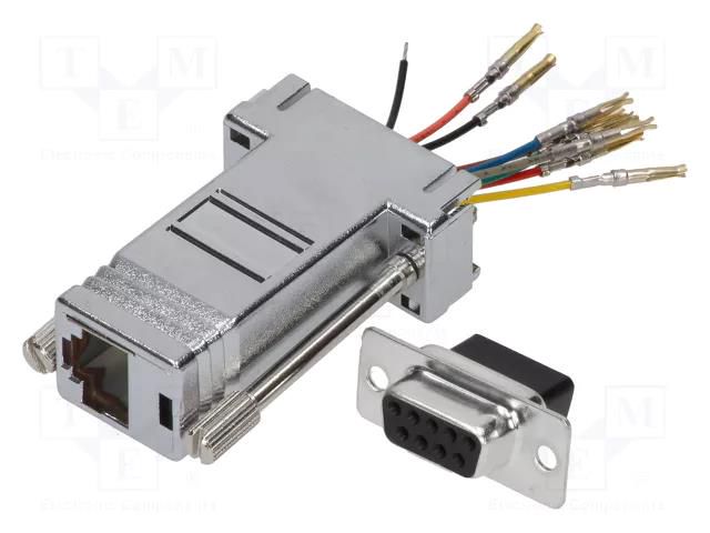 Transition: adapter; D-Sub 9pin female,RJ45 socket MH CONNECTORS MHDA9-SMJ8-M-K-RC