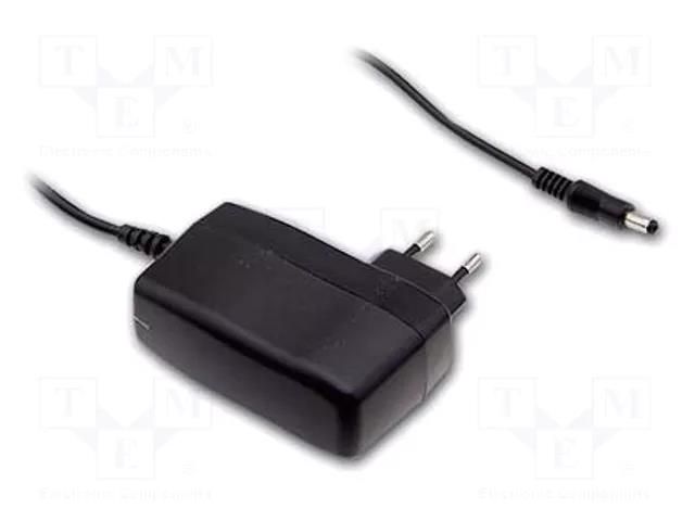 Power supply: switching; mains,plug-in; 12VDC; 5A; 60W; 88%; SGA60E MEAN WELL SGA60E12-P1J