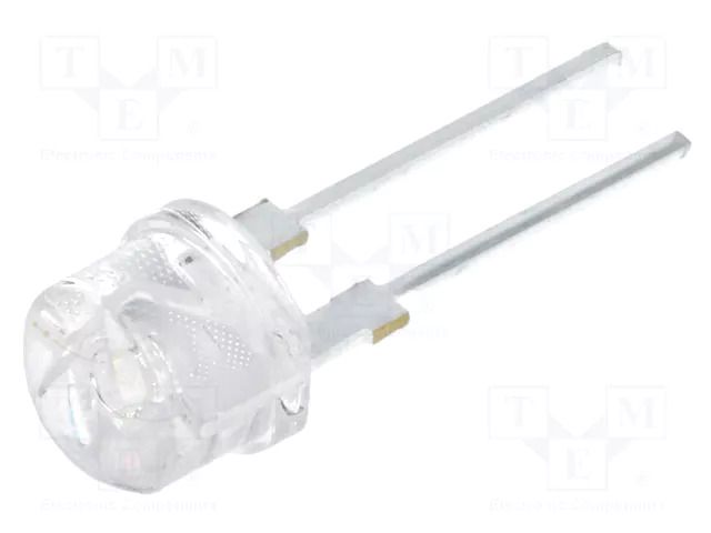 LED; blue; 8mm; 140°; Front: convex; 8.4÷10.8VDC; No.of term: 2 OPTOSUPPLY OS4BM387E1U