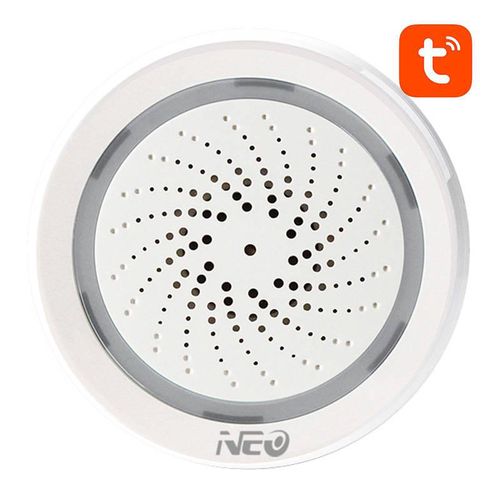 Smart Alarm Siren NEO NAS-AB02WT with Humidity Temperature Sensor, WiFi TUYA, Neo NAS-AB02WT