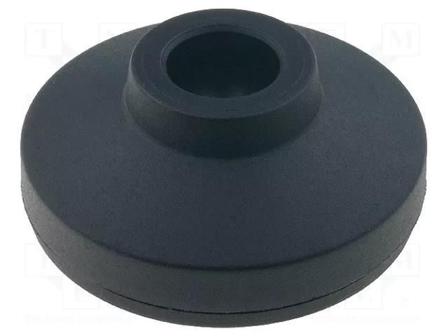 Foot; with no-slip disk; Base dia: 50mm; polyamide; H: 19mm ELESA+GANTER LS.A-50-14-AS