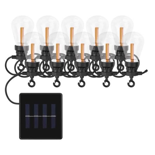LED light chain with solar panel – 10x party bulbs, 5 m, outdoor and indoor, vintage, EMOS DCPV02 8592920135242