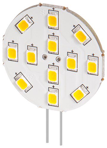 LED Spotlight, 2 W, white - base G4, equivalent to a 20 W halogen lamp, cool white, not dimmable 30589