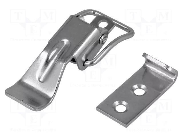Clasp; steel; W: 21mm; L: 76.5mm; 400N; Plating: zinc ELESA+GANTER TLC.Z-15/76.5R