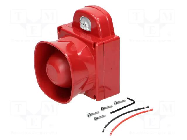 Signaller: lighting-sound; 12÷28VDC; siren,flashing light; LED EATON ELECTRIC SYG1/LX-W/RF/R1/WP