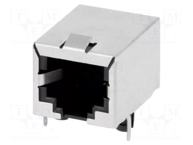 Connector: RJ12; socket; PIN: 6; shielded; 6p6c; THT; angled MH CONNECTORS MHRJJ66NFRAS