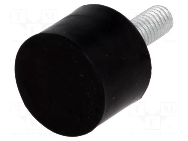 Vibroisolation foot; Ø: 20mm; H: 15mm; Shore hardness: 70±5; 437N ELESA+GANTER DVA4-20-15-M6-70