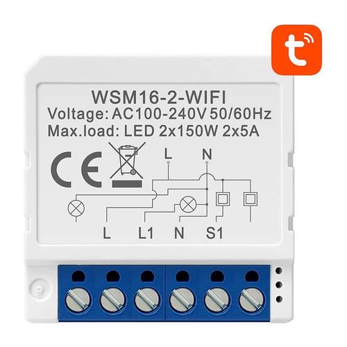 Smart Switch Module WiFi Avatto WSM16-W2 TUYA, Avatto WSM16-W2