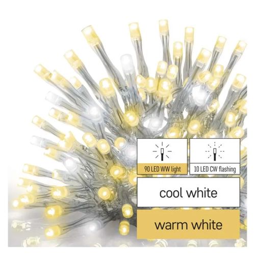 Standard LED interconnecting chain, flashing – icicles, 2.5 m, outdoor, warm/cool white, EMOS D1CN01 8592920094815