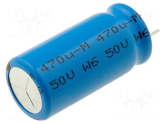 Capacitor: electrolytic; low ESR; THT; 470uF; 50VDC; Ø12.5x25mm VISHAY MAL213661471E3