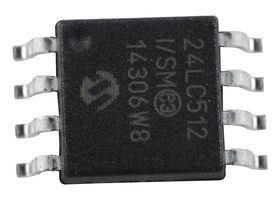 SERIAL EEPROM, 512KBIT, 400KHZ, SOIC-8 24LC512-I/SMG