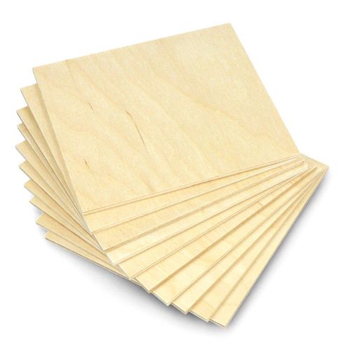 Birch plywood - 3mm - format 110x120mm - 10pcs. OLW-20476 5904422381141