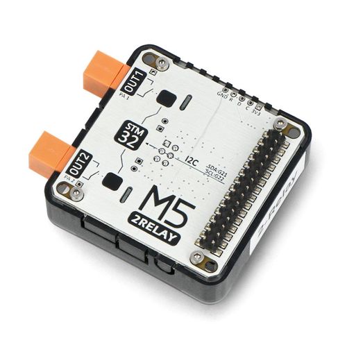 STM32F030F4 AC relay module - 2-channel - for M5Stack developer modules - M124 MSS-22105