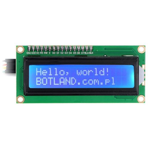 LCD display 2x16 characters blue + I2C LCM1602 converter LCD-02351 5904422309244