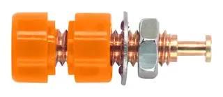 PANEL MOUNT PIN TIP JACK, 5A, ORANGE 3542-3