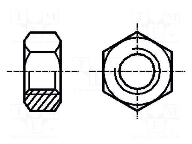 Nut; hexagonal; M3; 0.5; steel; Plating: black finish; H: 2.4mm BOSSARD B3/BN116