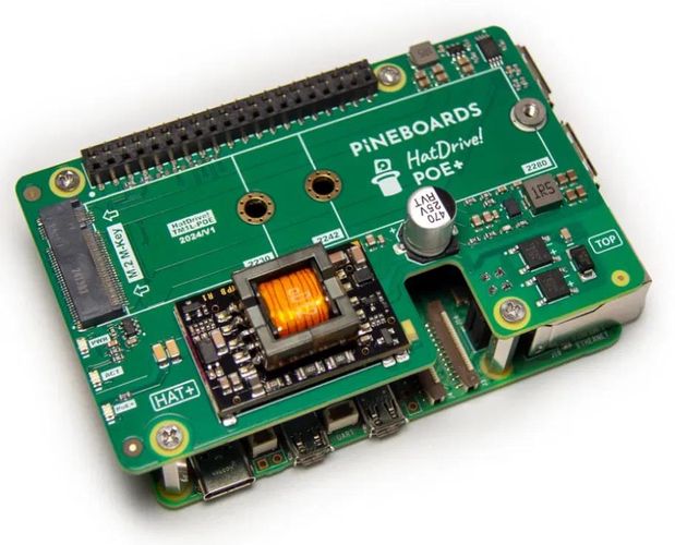 Pineboards HatDrive! PoE+ - PoE power overlay with NVMe adapter for Raspberry Pi 5 PIB-25857 5906268918246