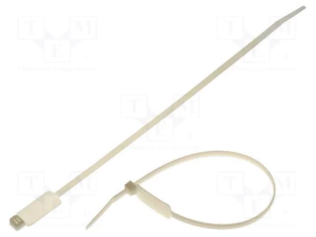 Cable tie; with label; L: 270mm; W: 4.6mm; natural; polyamide KSS WIRING MCV-270