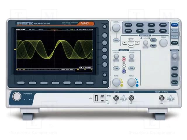 Oscilloscope: digital; DSO; Ch: 2; 200MHz; 1Gsps; 10Mpts; LCD TFT 8" GW INSTEK GDS-2202E