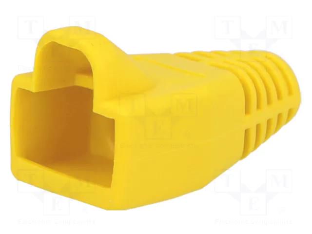 RJ45 plug boot; 6mm; yellow MH CONNECTORS MHRJ45SRB-Y