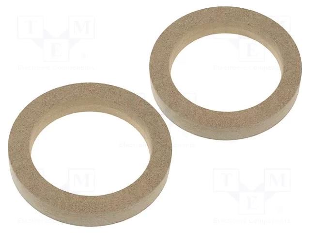 Spacer ring; MDF; 100mm; impregnated,varnished; 2pcs. 4CARMEDIA MDF-PD100/18