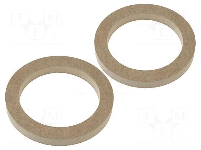 Spacer ring; MDF; 130mm; impregnated,varnished; 2pcs. 4CARMEDIA MDF-PD130/18