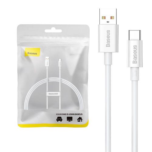 Cable USB do USB-C Baseus Superior 100W 1m (white), Baseus P10320102214-01