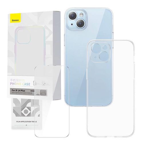 Transparent Case and Tempered Glass set Baseus Corning for iPhone 14 Plus, Baseus P60112202201-02