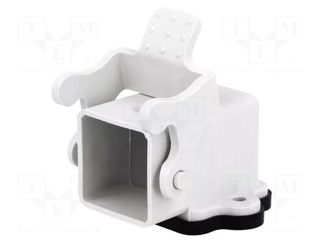 Enclosure: for HDC connectors; size 3A; with latch; angled; metal MOLEX MX-93601-0620