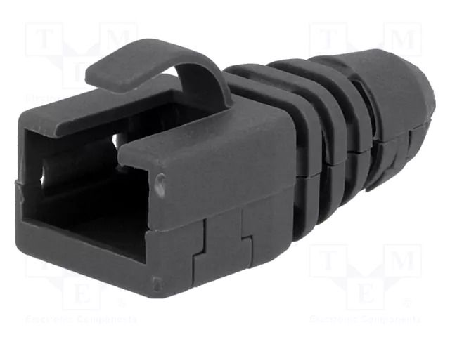 RJ45 plug boot; dark grey MH CONNECTORS MHRJ45SRB-RET-DG