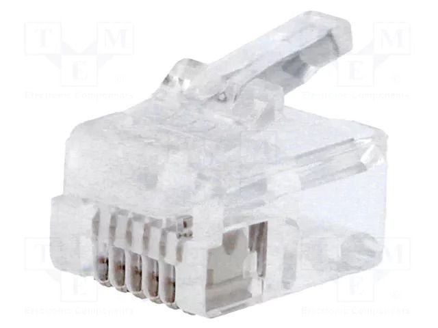 Connector: RJ12; plug; PIN: 6; 6p6c; for cable; IDC,crimped MH CONNECTORS MHRJ126P6CR