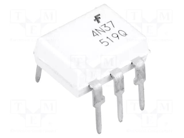 Optocoupler; THT; Ch: 1; OUT: transistor; 7.5kV; CTR@If: 100%@10mA ONSEMI 4N37M