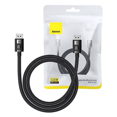 DP 8K to DP 8K cable Baseus High Definition 1.5 m (black), Baseus B00633706111-01