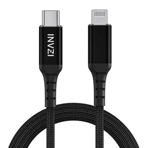 INVZI USB-C to Lightning Cable, MFi, 2m (Black), INVZI CTL2M