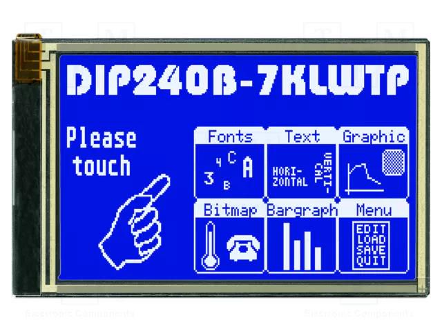 Display: LCD; graphical; 240x128; STN Negative; blue; 113x70mm; LED DISPLAY VISIONS EADIP240B-7KLW