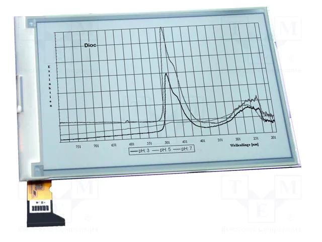 Display: e-paper; 6"; 800x480; Window dimensions: 91.8x123.6mm DISPLAY VISIONS EAEPA60-A